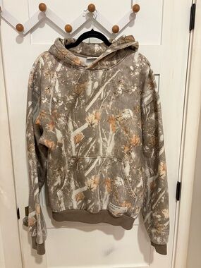 Comfrt Adirondack Medium Hooded Sweatshirt - Taupe Floral Camouflage